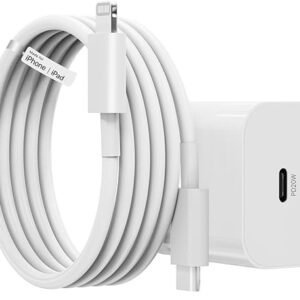 20W Original Charger with Lightning Cable Compatible with iPhone 14/14Plus/14Pro/14 Pro max 13/13Pro/13Pro max 12/12Pro/12/11/X/Xr Series (MFi-Certified)