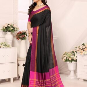 Ki2 FASHION Women Kerala Silk Blend Saree With Blouse Piece_freesize