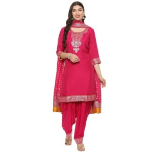 BIBA Women Viscose Straight Kurta Salwar Suit Set