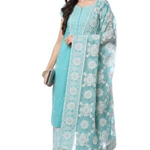 BIBA Women Cotton Straight Kurta Palazzo Suit Set